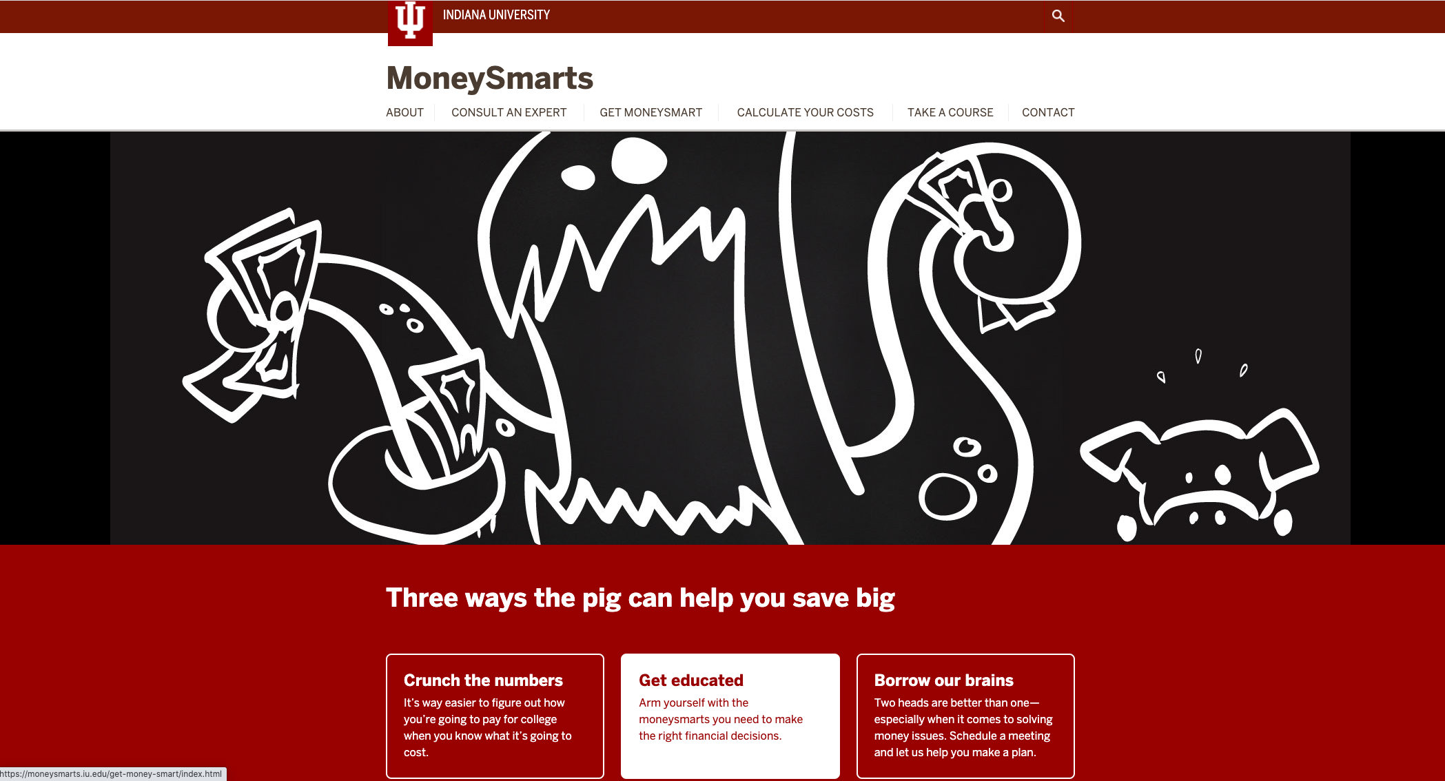 front page of moneysmarts website